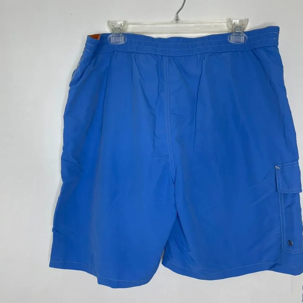 Polo Ralph Lauren Swim Trunks XL Blue Mesh Lined Utility Pocket Logo
